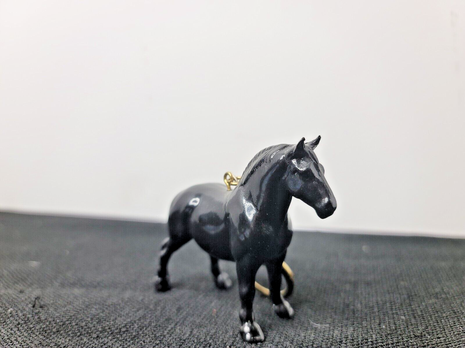 Breyer RARE 1997 Breyerfest SR Stablemate Glossy Black Draft Horse Keychain eBay