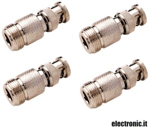 5x Adattatore BNC RCA Femmina Maschio coassiale connettore Video s-Video - Adaptout Marchio Francese