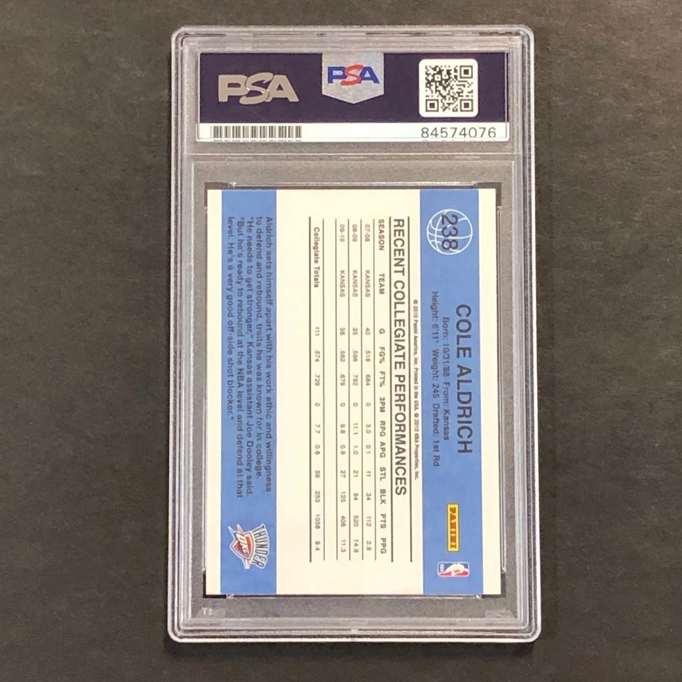 2010-11 Donruss Rated Rookie #238 Cole Aldrich Signed Card AUTO PSA Slabbed RC T - Image 2 of 2