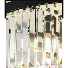 23.6" Modern Chandelier Crystal Ceiling Fixture Pendant Flush Mount Ceiling Lamp