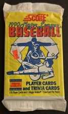 1990 Score Baseball Pack Frank Tanana Tigers (Top) Cecilio Guante Rangers (Back)