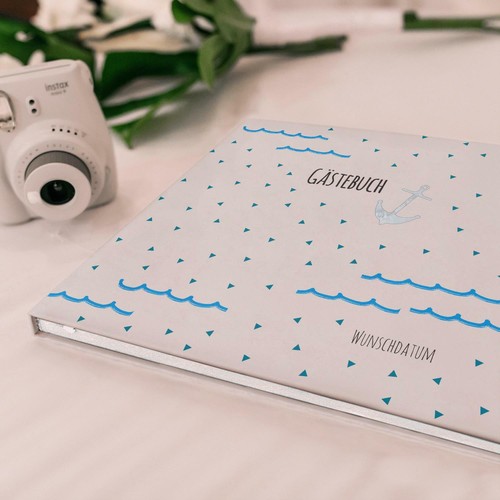 Gästebuch Hochzeit mit Namen und Datum Geburtstag personalisiert Hochzeitsbuch - Bild 6 von 8