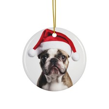 French Bulldog - Ceramic Christmas Ornament - Printed in USA