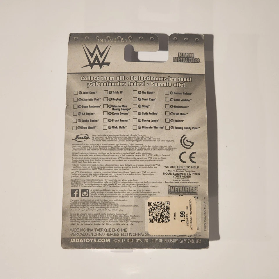 Nano Metalfigs WWE Rowdy Roddy Piper литая фигурка новый в коробке запечатанный коллекционный - Изображение 2 из 2