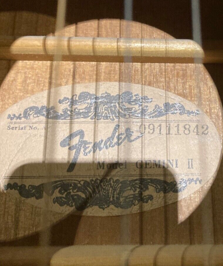 【激レア！】Fender Gemini2 Vintage Fender Gemini II Dreadnought Acoustic Guitar with gigbag