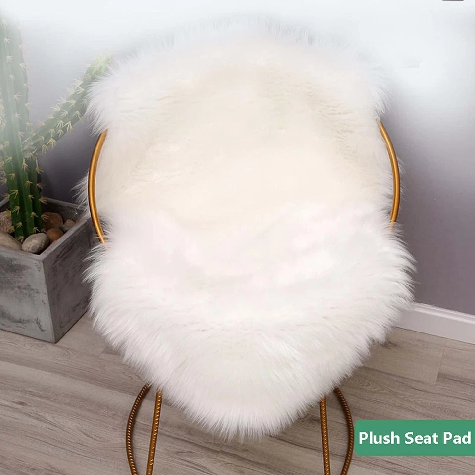 XXL Lammfell Teppich 180x60/90x60cm Kunstfell Bettvorleger Schaffell Imitat - Bild 3 von 4