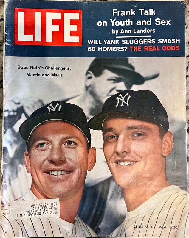 "Babe Ruth's Challengers: Mantle and Maris" Life Magazine, August 18, 1961