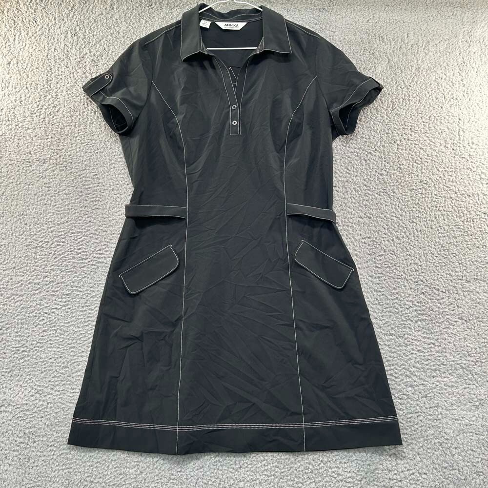 Cutter and Buck Golf Dress Womens Large Black Tennis Annika Sorenstam
