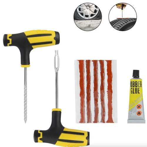 68pc Tire Repair Kit DIY Flat Tire Fix Car Truck Motorcycle Plug Patch Home Shop - Picture 6 of 17