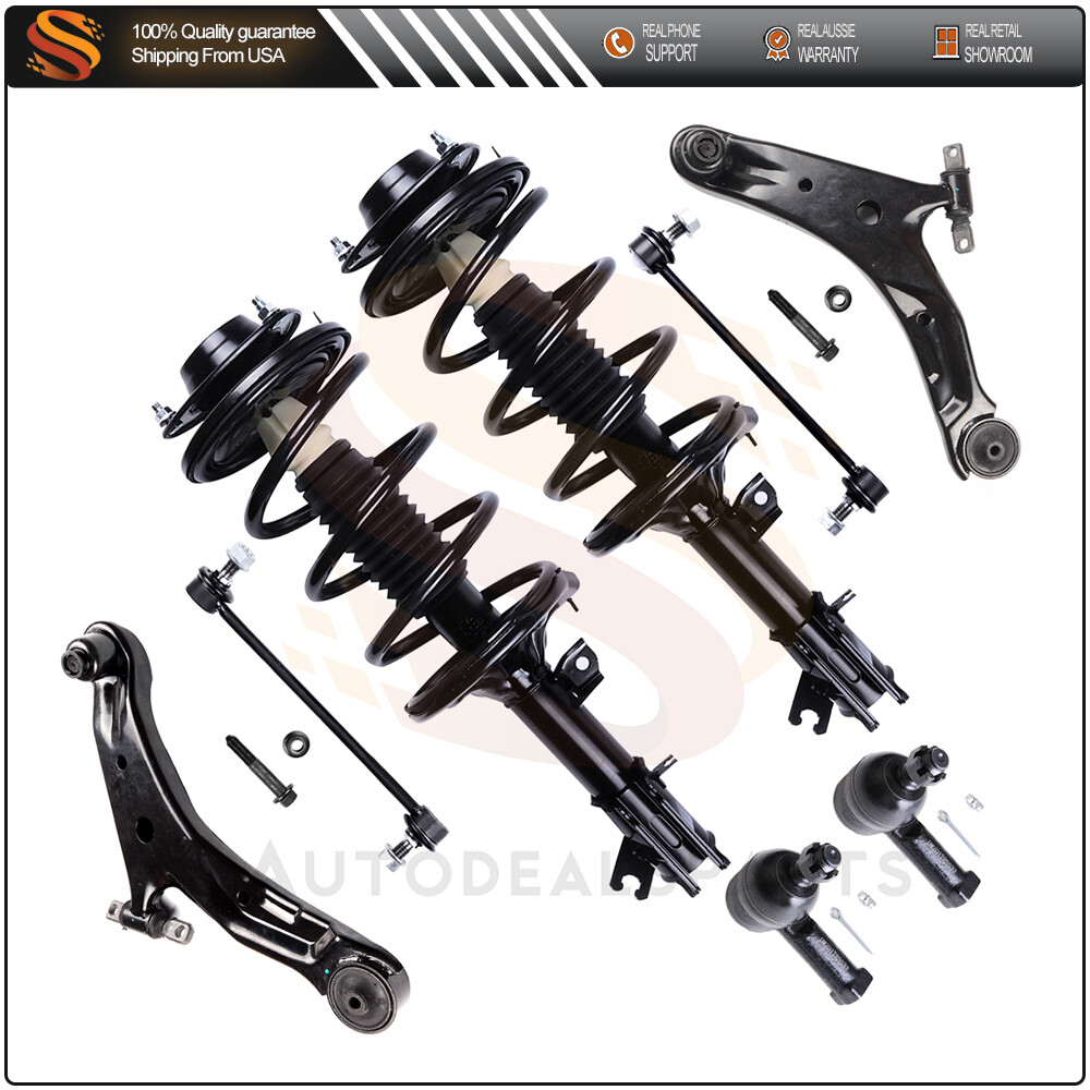 2001-2006 Hyundai Santa Fe Front Suspension Kit - Struts Control Arms Sway Bar Tie Rods  