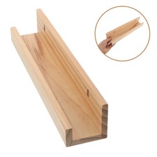 Wooden Vinyl Record Storage Shelf - Wall Mounted Album Display Rack Holder for