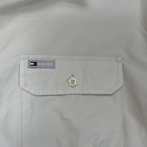 Tommy Hilfiger Mens Size XL Tan Long Sleeve Button Up Shirt Cotton Nylon Blend image 3