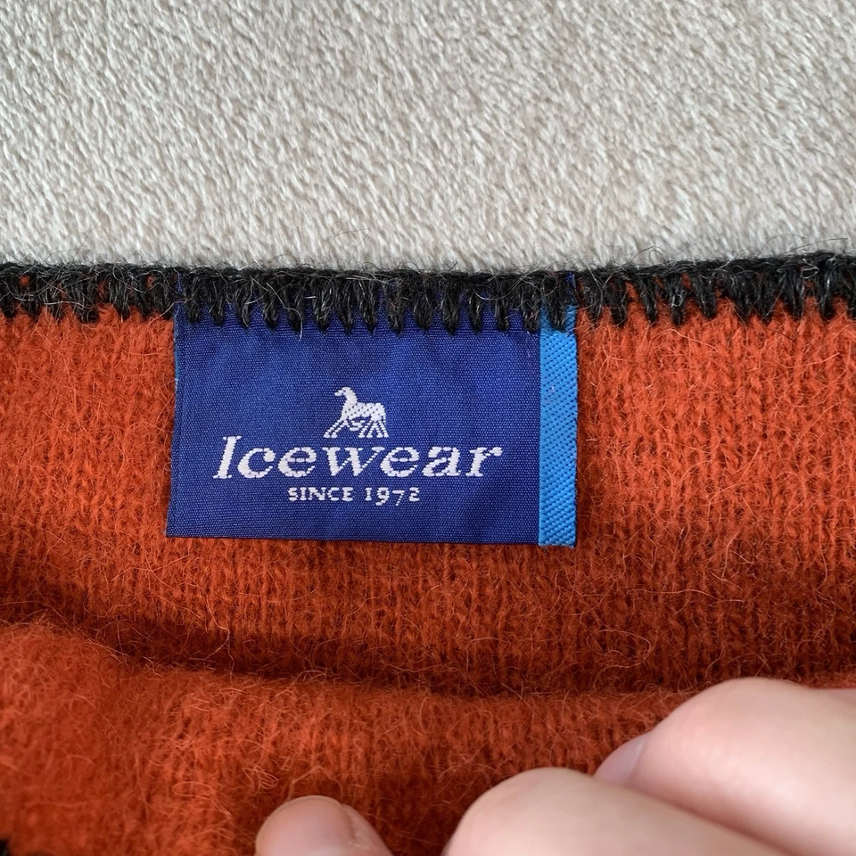 Poncho Icewear 100 % lana capa gruesa pesada hecha a mano puro tejido nórdico islandés Foto 4 de 4