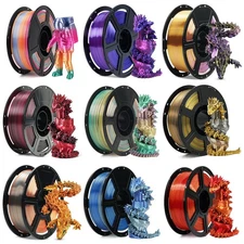 FLASHFORGE Silk PLA Filament 1.75mm 1KG Shifting Multicolor 3D Printer Filament