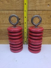 2 Pack Glastic Standoff Insulators 3/8"-16 Thread With Eye Bolts
