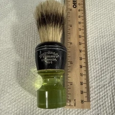 1930-50’s Ever- Ready 200c Green Lucite Handle Shaving Brush Rare Find! USA