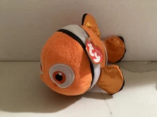 Ty Sparkle Finding Dory NEMO Clown Fish Beanie Baby 8" NEW