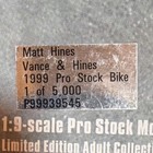 Action Vance & Hines 1999 Suzuki Pro Stock Bike 1:9 Scale Limited Edition