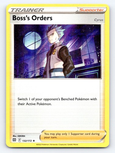 Boss's Orders 132/172 Holo Rare Brilliant Stars Pokemon Lightly Played