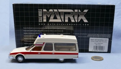 Matrix Scale Models 1/43 réf MX40304-101 : Citroën CX 2000 Visser Ambulance 1975 - Photo 1/4