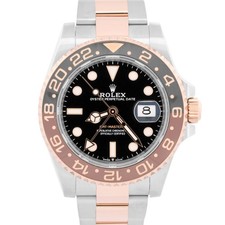 2022 PAPERS Rolex GMT-Master II Black ROOT BEER Two-Tone 40mm 126711 CHNR BOX