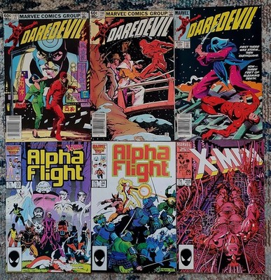 Daredevil 197 198 199 Alpha Flight 33 34 X-Men 205 Key 1st Lady Deathstrike Lot