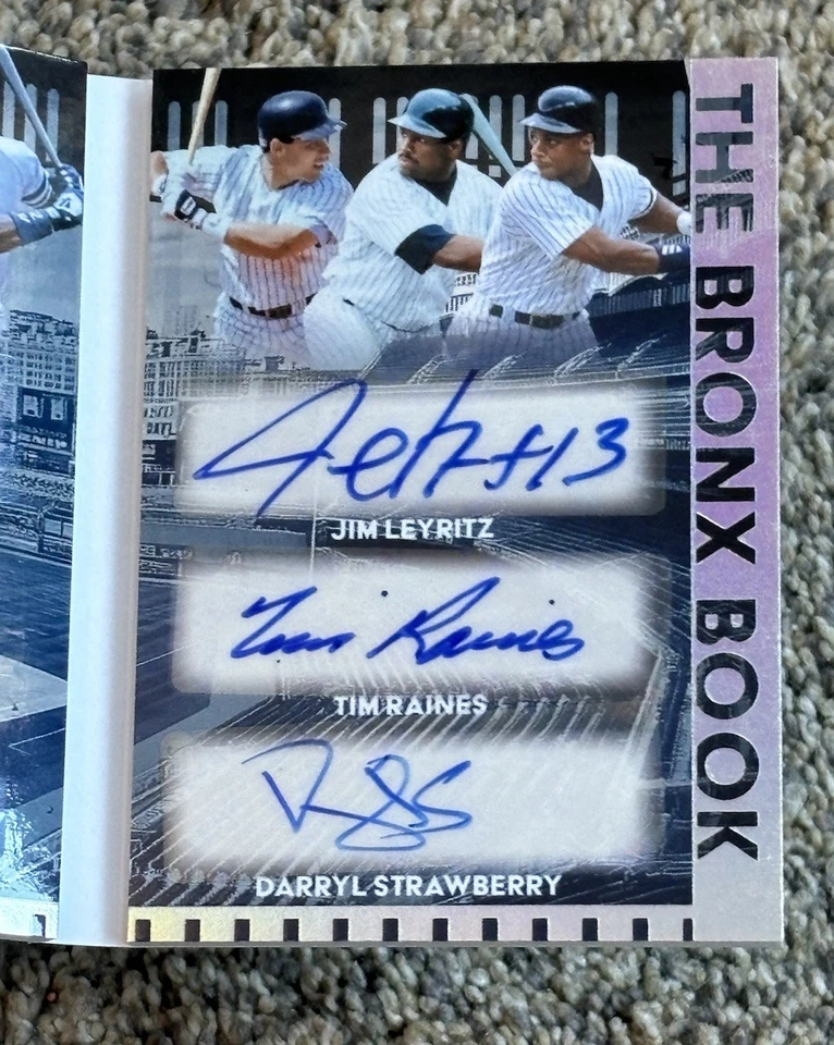 2025 Leaf Bronx Book 9 Yankees Autos 2/2 Boggs Strawberry Williams Sierra Raines - Image 4 of 4