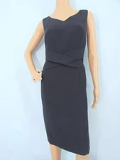 PRESTON & YORK Size 8 Navy Blue Sleeveless Sheath Dress