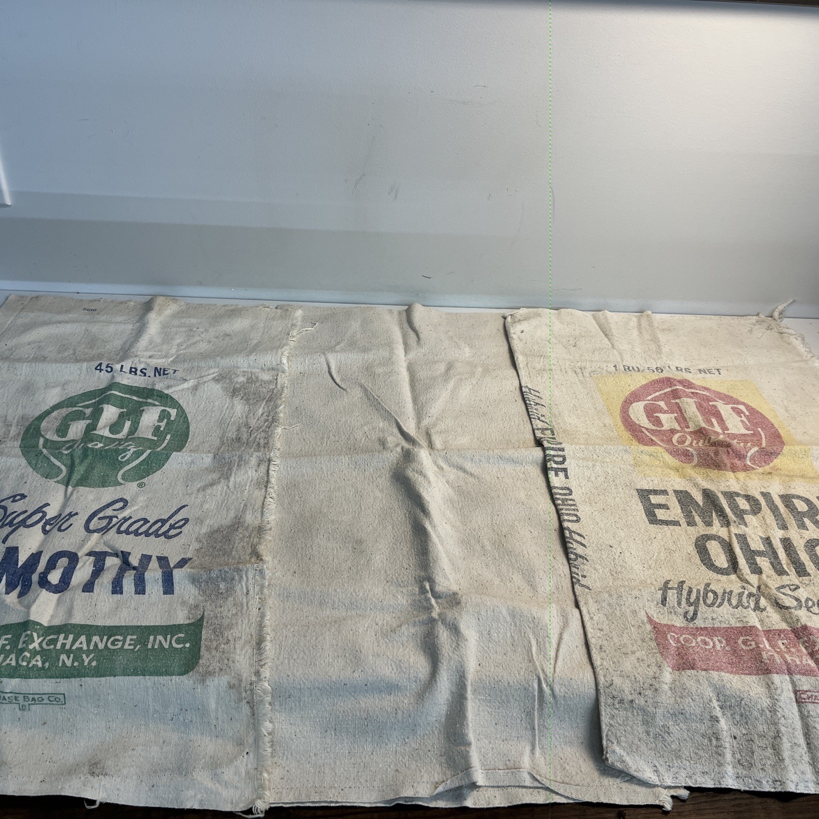 Vintage GLF Seed Feed Bags Lot Empire Ohio Timothy Ithaca NY