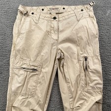 VTG Polo Jeans Co Ralph Lauren Pants Womens 6 Khaki Cargo Paratrooper Flight Y2K