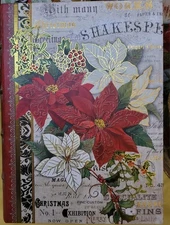 SET 2 Pcs CHRISTMAS POINSETTA, CARDINAL Punch Studio BOOK BOXES L 11 M 8.5 NEW