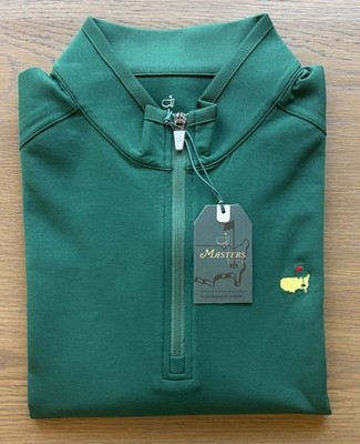 2026 Masters Tech XL Green Solid Quarter 1/4 Zip Golf Pullover