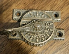 1 Antique Victorian Window Sash Lock Reading Hardware Company RHC Elaine 1891