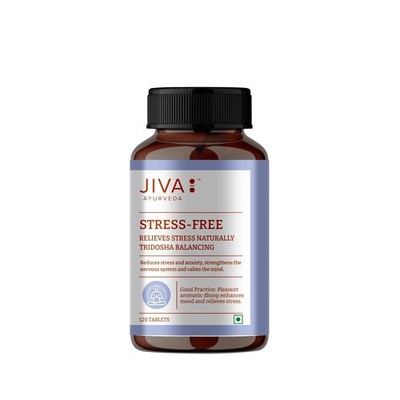 Jiva Stress-Free Tablets 100% Ayurvedic Non-Habit Forming Formulation 120 Tablet