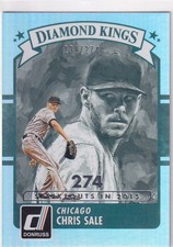 CHRIS SALE /274 DONRUSS SEASON STAT LINE PARALLEL WHITE RED SOX #6 2016 PANINI