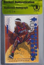 BAS 2003-04 Upper Deck Triple Dimensions Quentin Richardson #34 Authentic Auto