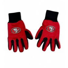 NFL San Francisco 49ers No SLip Gripper Utility Work Gardening Gloves OSFM