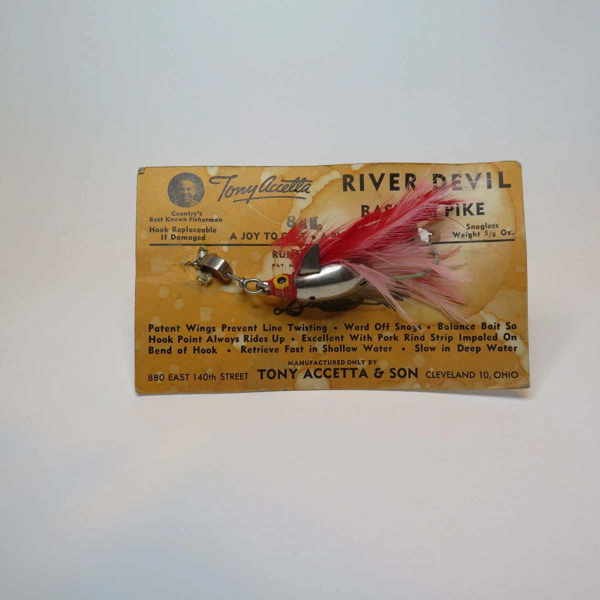Vintage Tony Accepta & Sons appâts vieux leurres de pêche