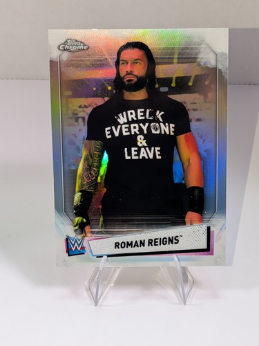 Roman Reigns [Refractor] #64 2021 Topps Chrome WWE card
