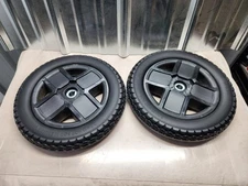 PAIR FLAT-FREE Drive Wheels Tires Jazzy EVO 613 Power Chairs LOOK! Ships FAST!