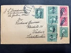 (FP) Sc 499 (2), 543 (6) on Cover Boston MA to Vaduz Liechtenstein
