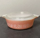 VTG Gooseberry Pyrex Casserole Dish With Lid  471-1 Pint. * See Desc