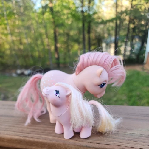 Vintage Hasbro 1982 My Little Pony MLP G1 Cotton Candy CF & 1984 Baby Hong Kong