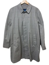 London Fog Trenchcoat Large gray long sleeve button up made in the USA