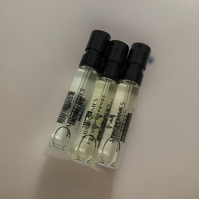 Mind Games LOT OF 3 Different Samples 0.06oz Spray AS PICT, READ DESCRIPTION