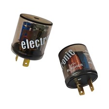 2PCS LED Flasher Relay, 20A 12V Heavy Duty 2 Pin Turn Signal Relay for Black