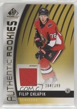 2017 SP Game Used Authentic Rookies Gold Jersey 284/399 Filip Chlapik #129 9ui