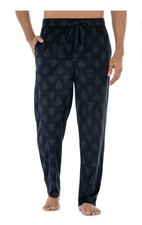 George Men's Relaxed Fit Fleece Drawstring Sleep Pants Christmas Trees Size L