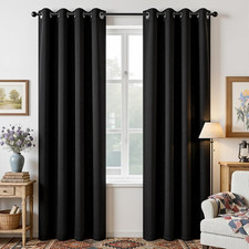 Joydeco Blackout Curtains for Bedroom 84 Inch - Black Out Curtains with Grommets