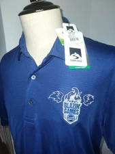 Men's NWT Storm Creek Buffalo Wild Wings Blazin' Games Golf Polo Shirt XL - RARE